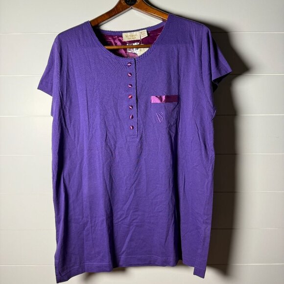 Victoria's Secret Gold Label PJ Set Purple Short Sleeve Size Small- NWT - Picture 1 of 9